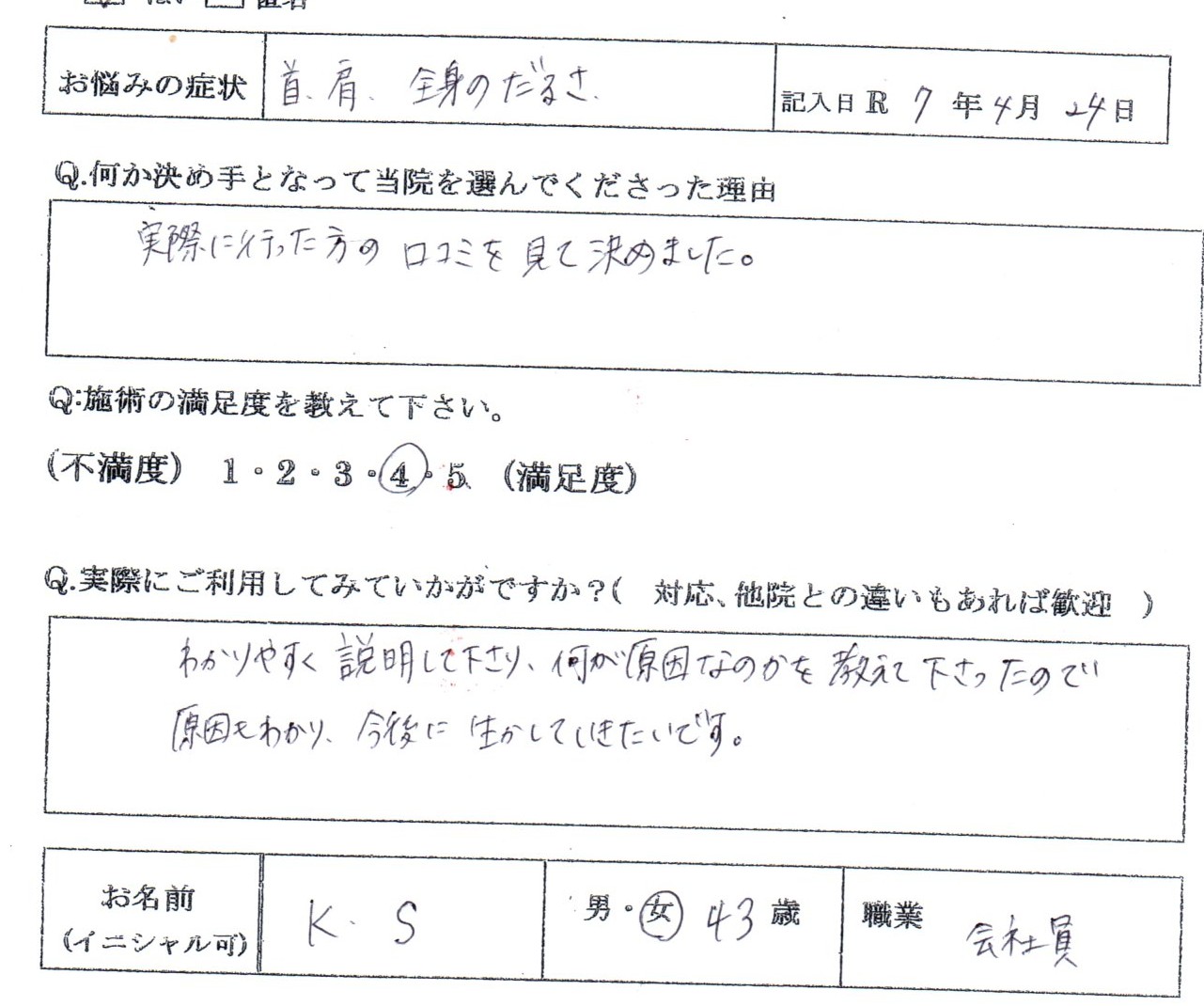 常に首肩凝り首を動かすと重く痛い