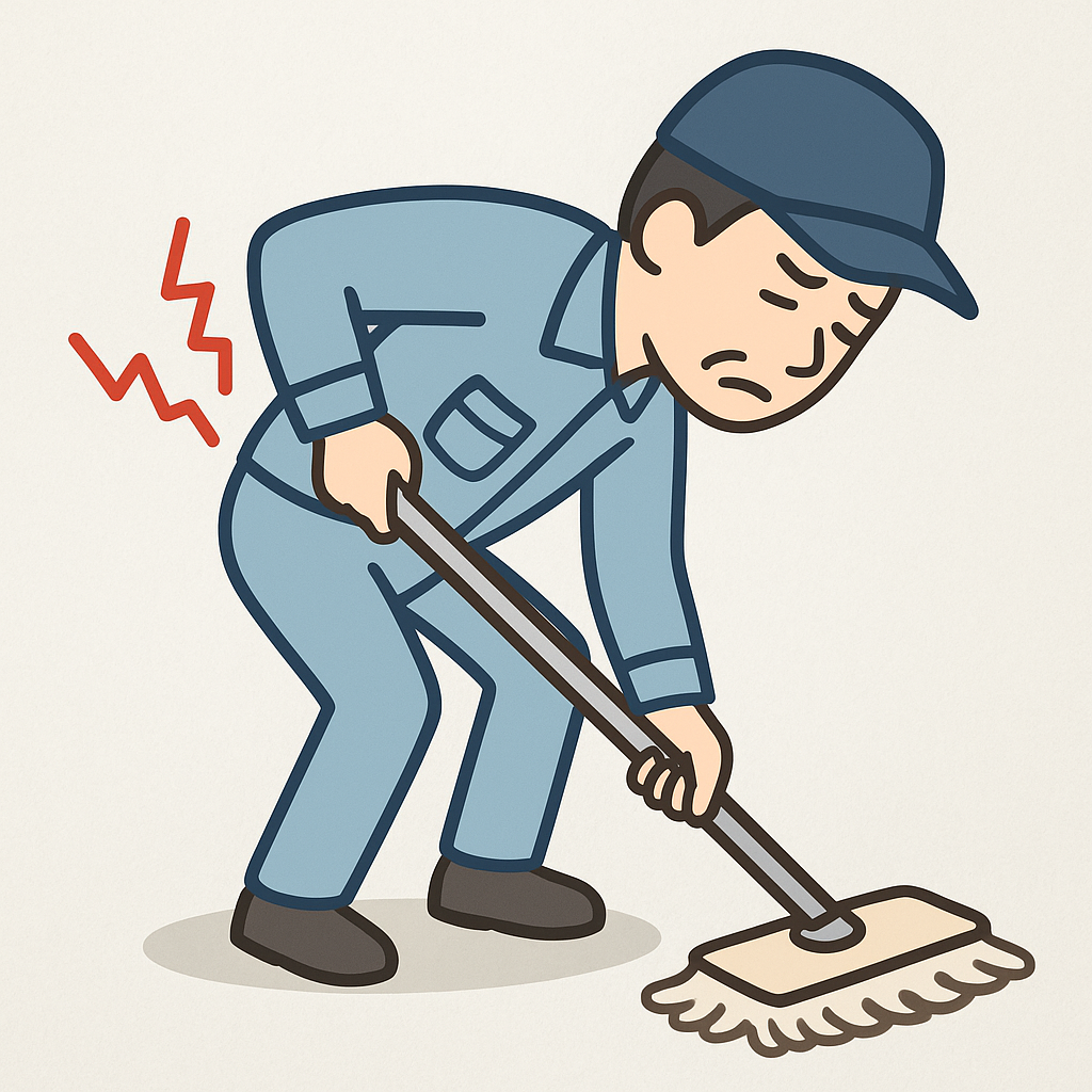 ビル清掃で腰を酷使する60代男性の腰痛が改善｜姿勢のクセを理解して再発予防へ