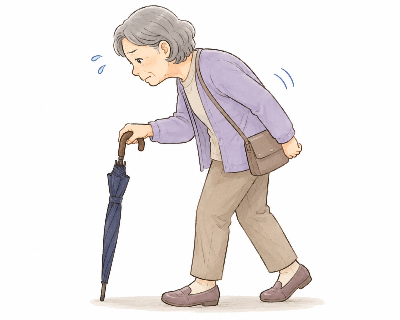 【歩くのがつらい…前かがみになってしまう】70代女性・会社員の方のご相談